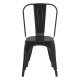 Krzesło Industrialne Metalowe Czarne B Clayre & Eef