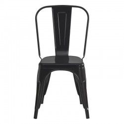 Krzesło Industrialne Metalowe Czarne B Clayre & Eef