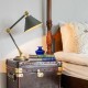Mała lampa stołowa Provence Element - 1 źródło światła - Ciemnoszary, postarzany mosiądz