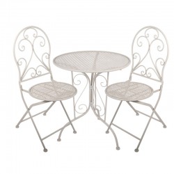 Meble Ogrodowe Prowansalskie Stolik z Krzesłami 23 Clayre & Eef