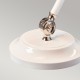 Mała lampa stołowa Provence Element - 1 źródło światła - Biały, polerowany nikiel