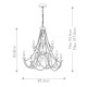 Żyrandol Maryville - 9 źródeł światła - Przecierany szary