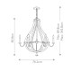 Żyrandol Middlefield - 6 źródeł światła - Rdzawe żelazo