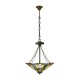 Lampa wisząca Inglenook - 3 źródła światła - Ciemnobrązowy - Wersja B