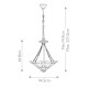 Lampa wisząca Inglenook - 3 źródła światła - Ciemnobrązowy - Wersja B