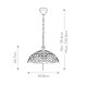 Lampa wisząca Kami - 3 źródła światła - Vintage brąz
