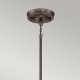 Średnia lampa wisząca Emery - 1 źródło światła - Palladiański brąz