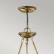 Duża lampa wisząca Cambridge - 3 źródła światła - Oksydowany mosiądz