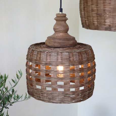 Rattanowa Lampa Sufitowa Chic Antique B