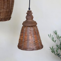 Rattanowa Lampa Sufitowa Chic Antique D