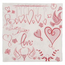 Papierowe Serwetki Love C 20 szt. Clayre & Eef