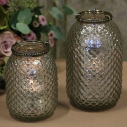 Srebrny Lampion na Tealight Silver Chic B