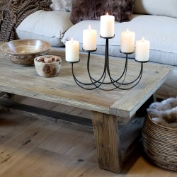 Stolik Kawowy z Drewna z Recyklingu Chic Antique B