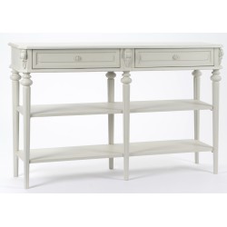 Szara Konsola Z Półkami Prowansalska Carli