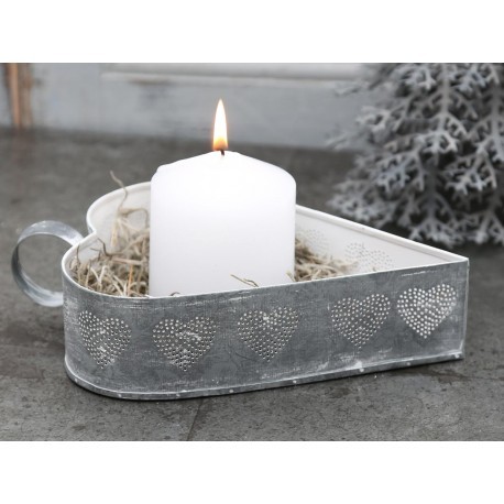 Taca Metalowa Chic Antique Serce