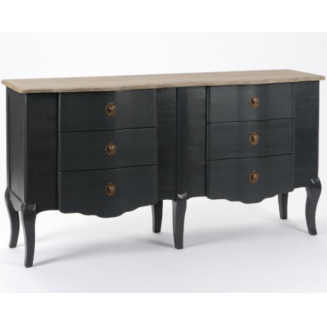 Komoda Prowansalska Czarna Szeroka Lamani