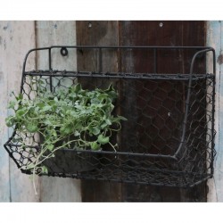 Metalowy Kosz Ścienny z Półkami