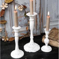 Biały Świecznik White Chic B