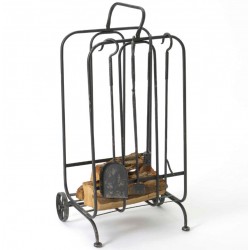 Akcesoria Kominkowe z Miejscem Na Drewno