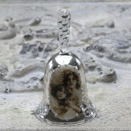 Szklany Dzwonek Chic Antique z Aniołkiem 2