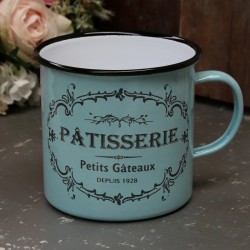 Kubek Emaliowany Provence Chic Miętowy 3