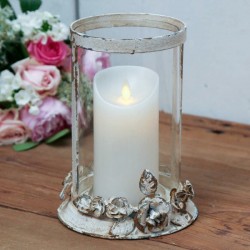 Szklany Lampion Chic Antique Róża