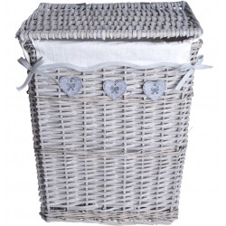 Wiklinowy Kosz Na Bieliznę Biały A