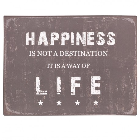 Metalowa tabliczka z napisami ozdobi ścianę i jednocześnie wywoła uśmiech na twarzy każdego domownika oraz gościa.