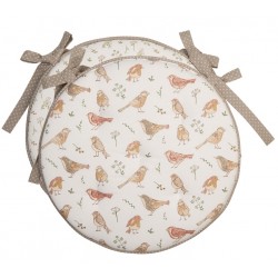 Okrągła Poduszka Na Krzesło Ptaszki