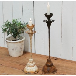 Wysoki Świecznik Metalowy Factory Czarny