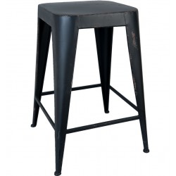 Metalowy Stołek Szary