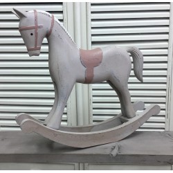 Drewniany Koń Na Biegunach UZKODZONY