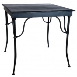 Czarny Stolik Metalowy Kwadratowy