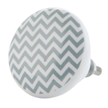 Gałki Meblowe W Paski Szare