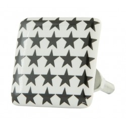 Gałki Meblowe W Gwiazdki Czarne B