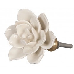 Gałki Meblowe Kwiatek Biały