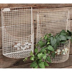 Metalowe Kosze z Kwiatkiem 2szt.