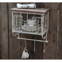 Półka z Koszem i Wieszakami Chic Antique