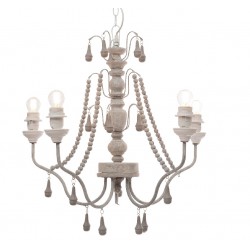 Żyrandol z Koralikami Szary B