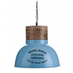 Lampa Metalowa Aluro Enzo Niebieska XL