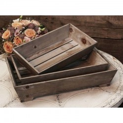 Drewniane Tace Chic Antique 3szt.