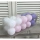 Kule Świecące Cotton Balls Biało-Różowo-Fioletowe