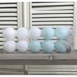 Kule Świecące Cotton Balls Białe