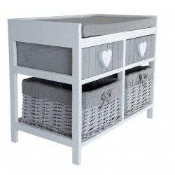 Szafka Prowansalska z Sercami z Siedziskiem