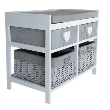 Szafka Prowansalska z Sercami z Siedziskiem