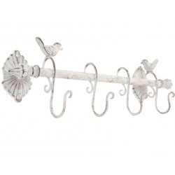 Wieszak Ścienny Metalowy Biały