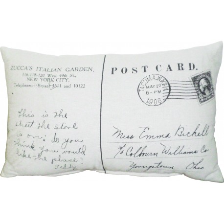 Poduszka Francuska Pocztówka Kwadratowa