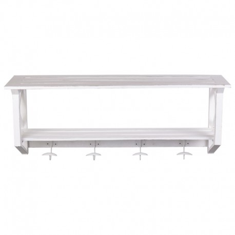 Półka Ścienna Długa Chic Antique z Wieszakami