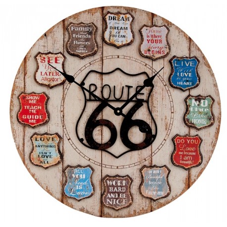 Zegar Ściennny Route 66