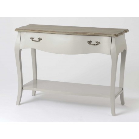 Szara Konsola Z Półką Prowansalska Diana